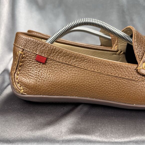 Marc Joseph NY Union Street Loafers Men's 12 Cognac Leather Brazil Driving Shoes - Picture 4 of 17